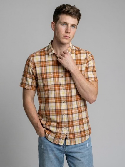 Mens cotton check shirts product program